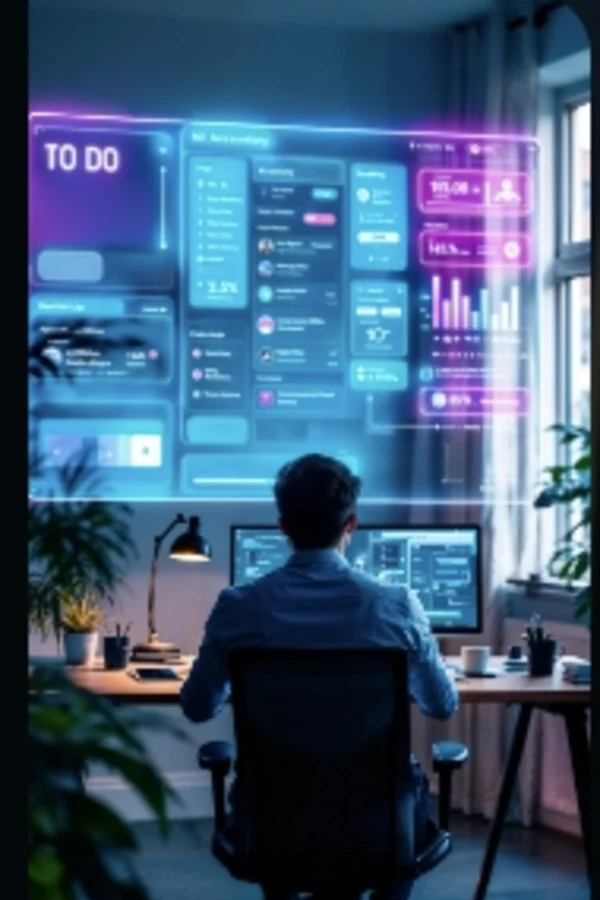 Designer building a digital project