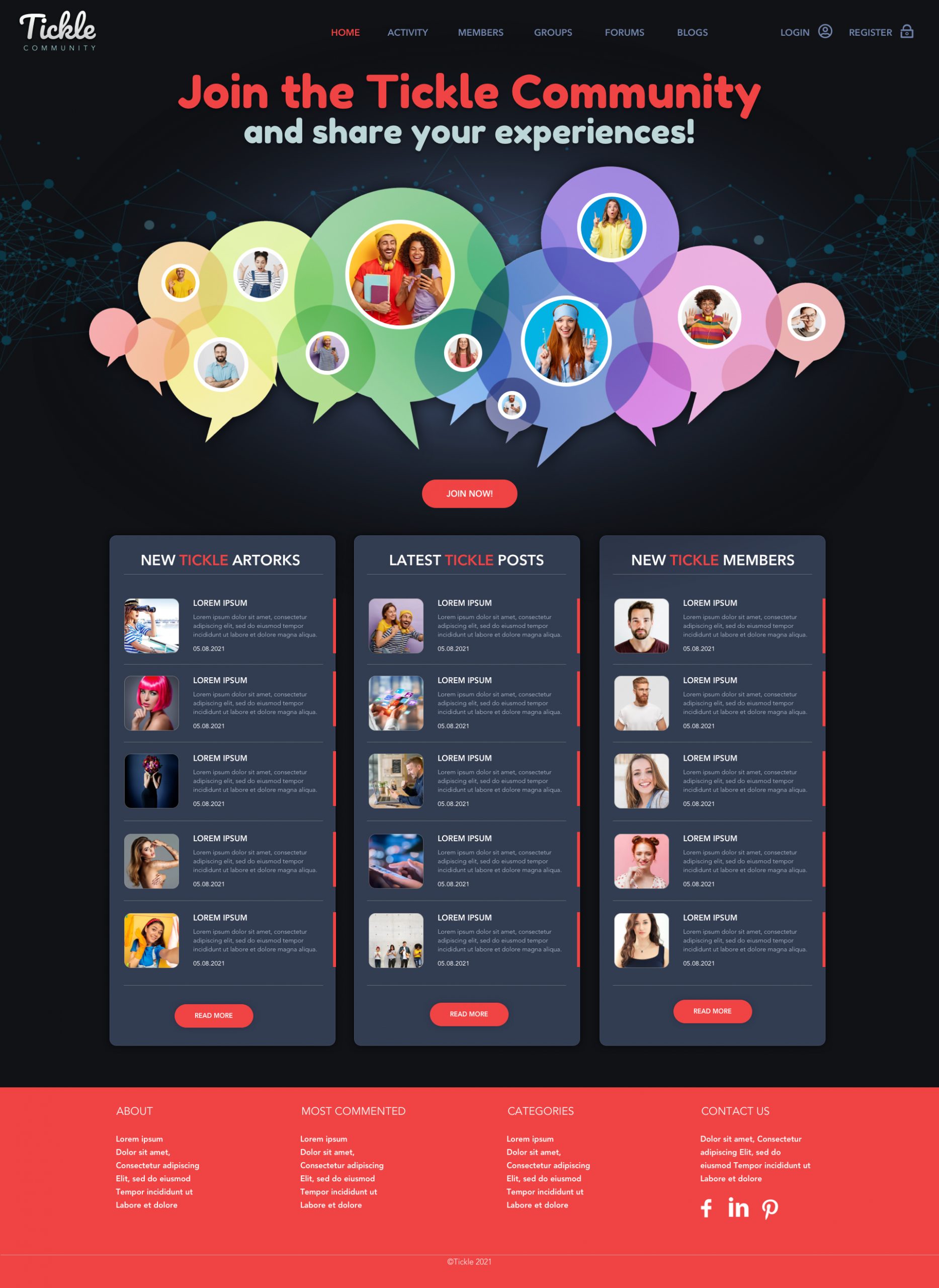 Tickle Community Landing page scaled